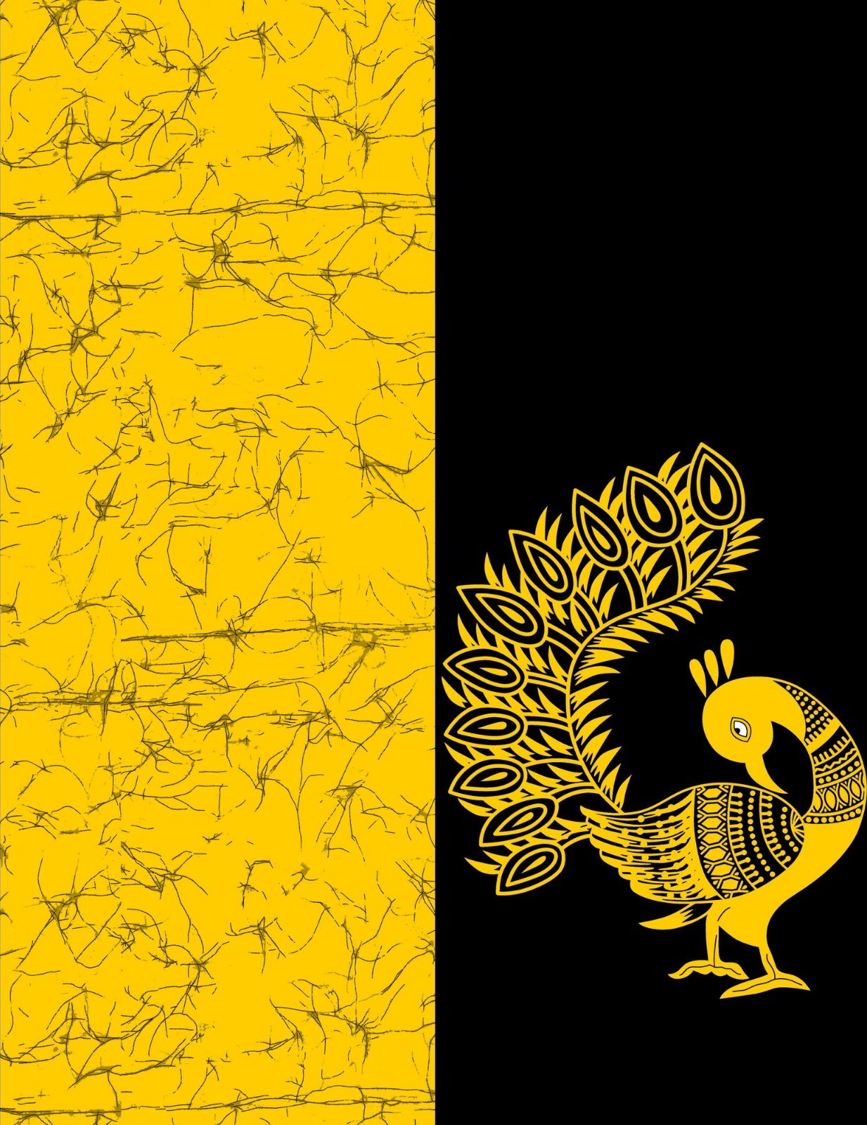 Golden Peacock Print