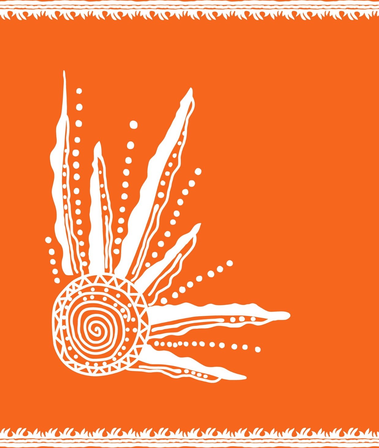 Orange Batik Starburst
