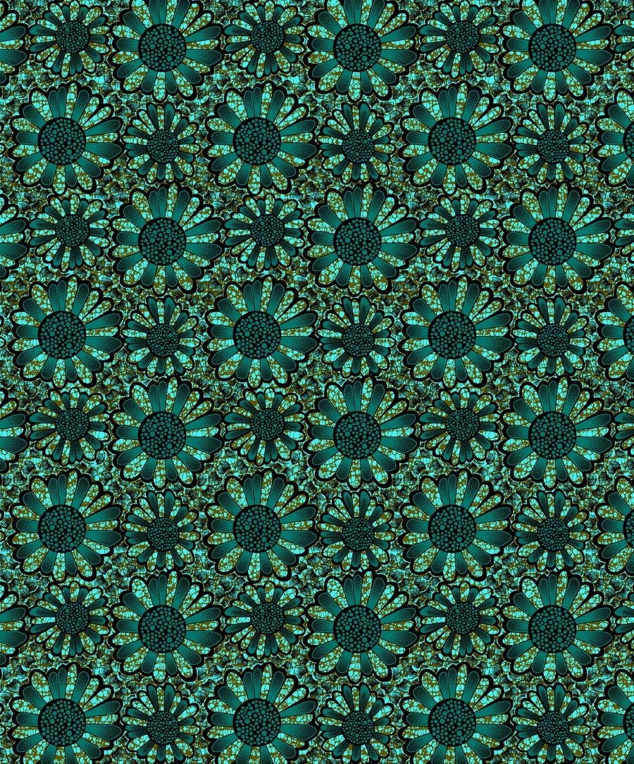 Teal Sunflower Medallions