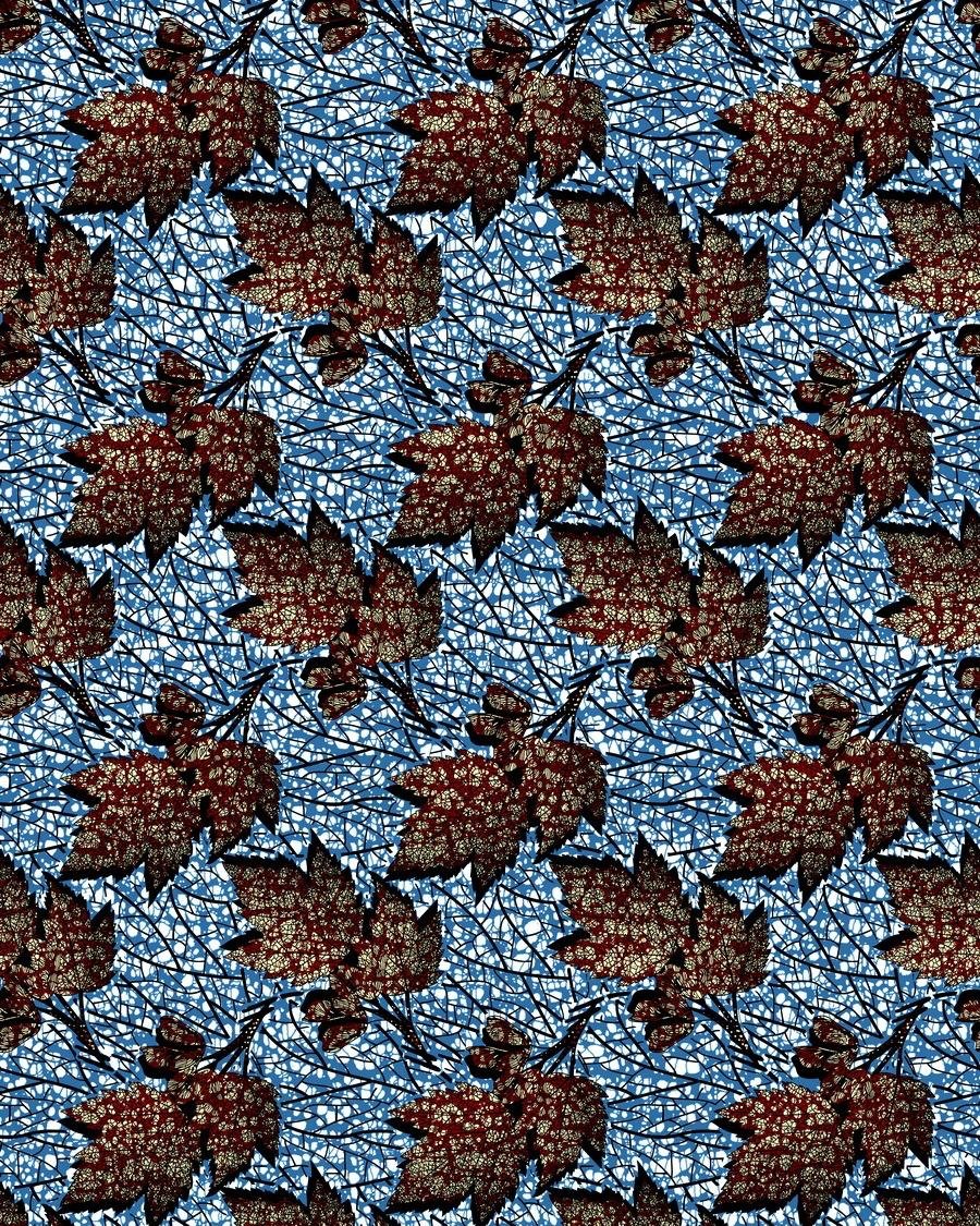 Blue & Red Floral Ankara