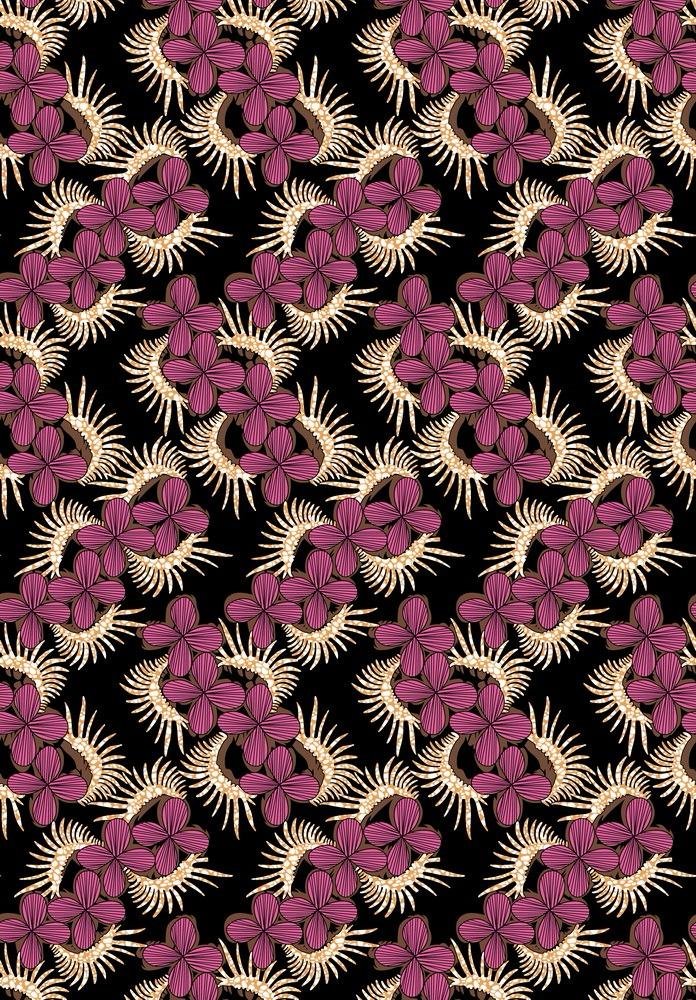 Black Magenta Blossoms